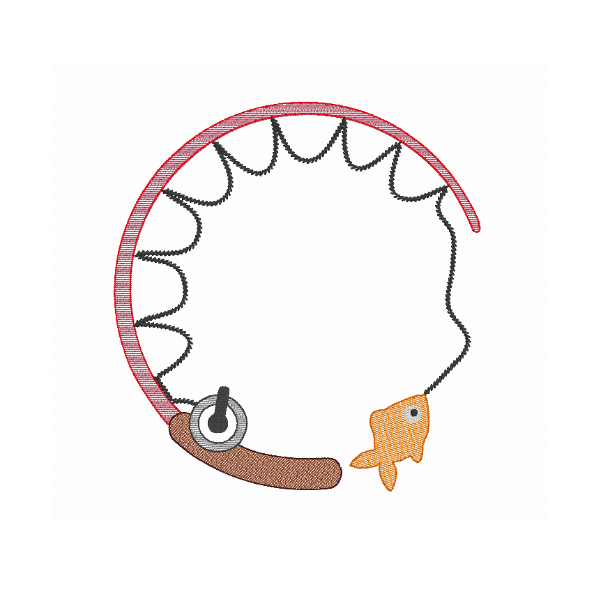 Fishing Rod Monogram Frame